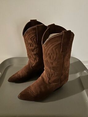 Cowboy Boots Brown Suede Women’s Size 7.5 M